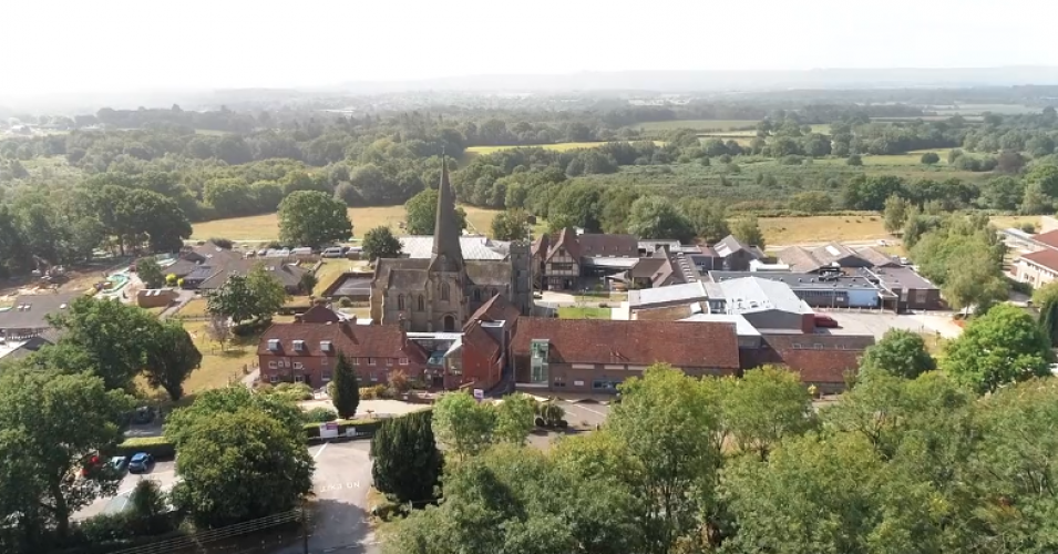 aerial view of Chailey Heritage tour film