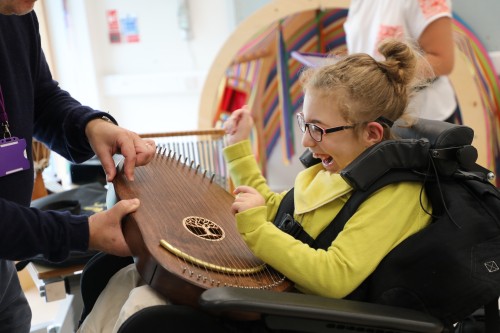 Nina playing the sitar